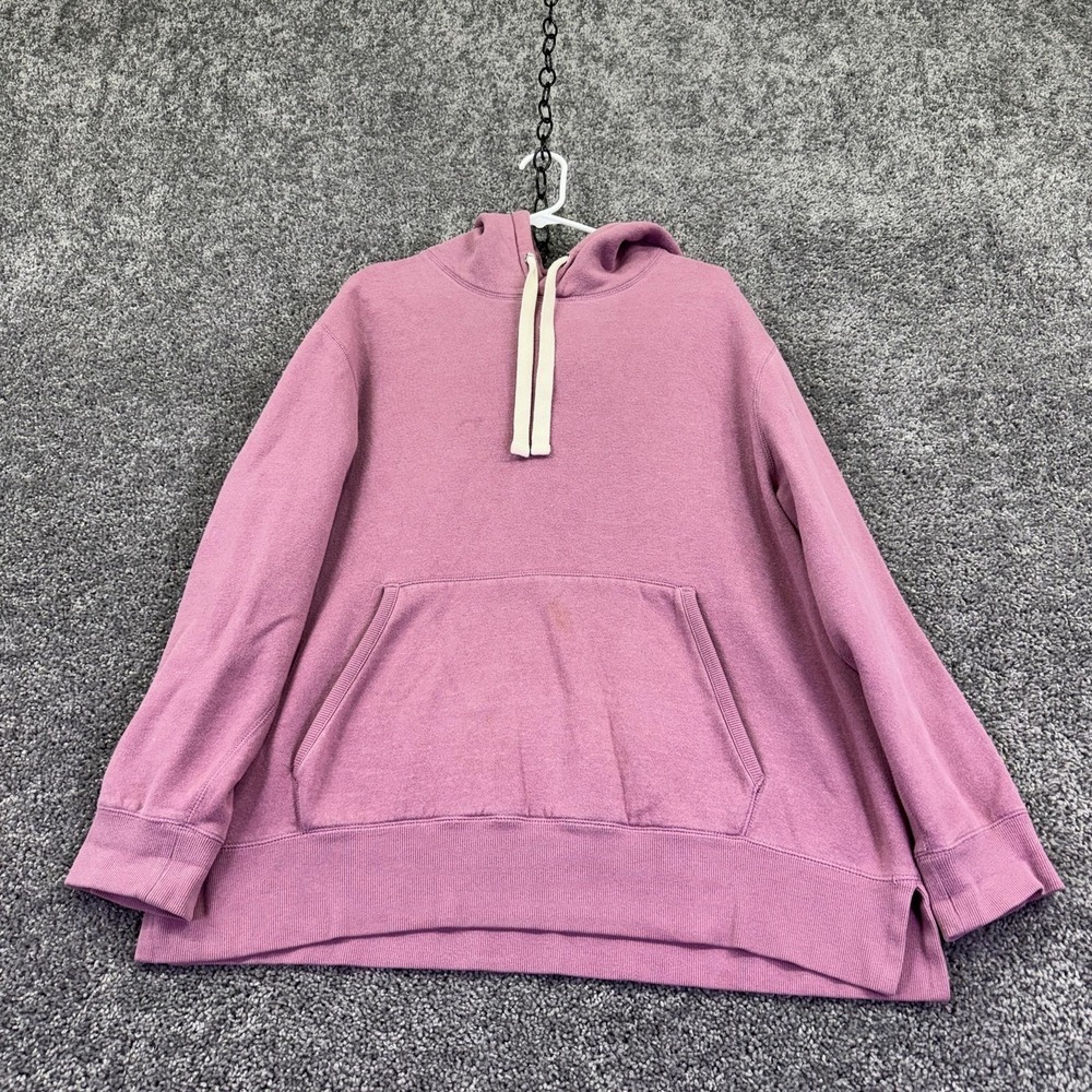 Newport Hoodie Womens XL Pink Boyfriend Fleece Pullover Kangaroo Pocket Casual